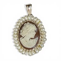 Anhänger Mandile 1922 Dame Cammei  in Silber 2MCICM221